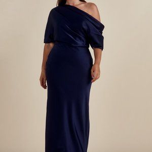 NEW Amsale Pryce Off-the-Shoulder Column Dress